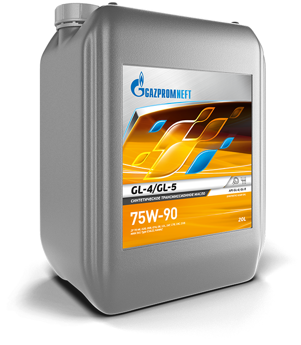 Gazpromneft GL-4/GL-5 75W-90 20л Масло трансмиссионное синтетическое